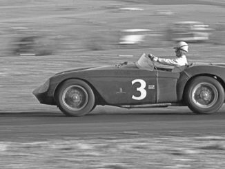 Pat O’Connor behind the wheel of 0448 MD at Willow Springs in March of 1956 (Courtesy of Allen R. Kuhn) RM Sotheby's Villa Erba sale [678]